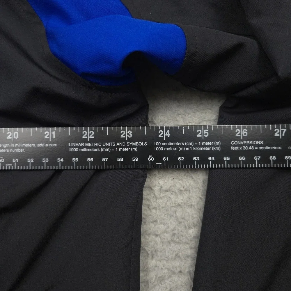 Adidas ClimaProof Windbreaker Mens Medium Black Blue Waterproof Full Zip Jacket
